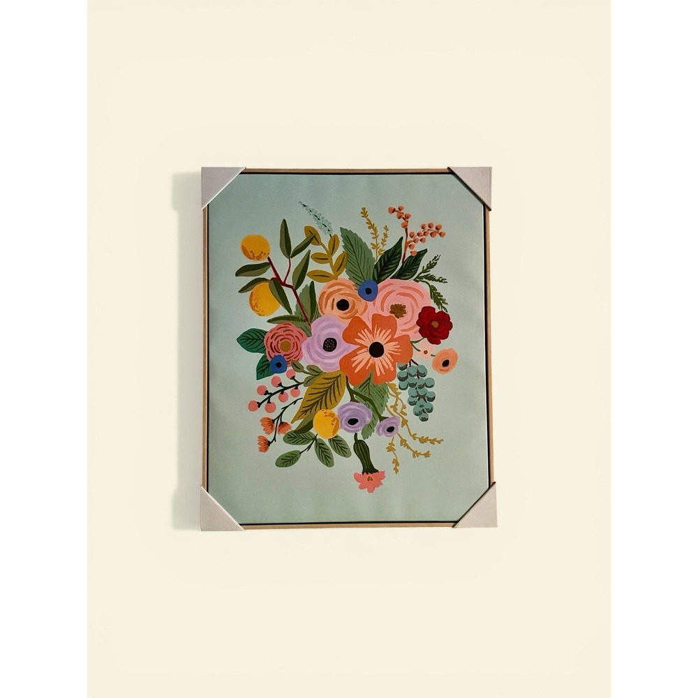 Rifle Paper Co 24"x30" Garden Party Framed Canvas Wall Art Set of 2 - Picture 2 of 2